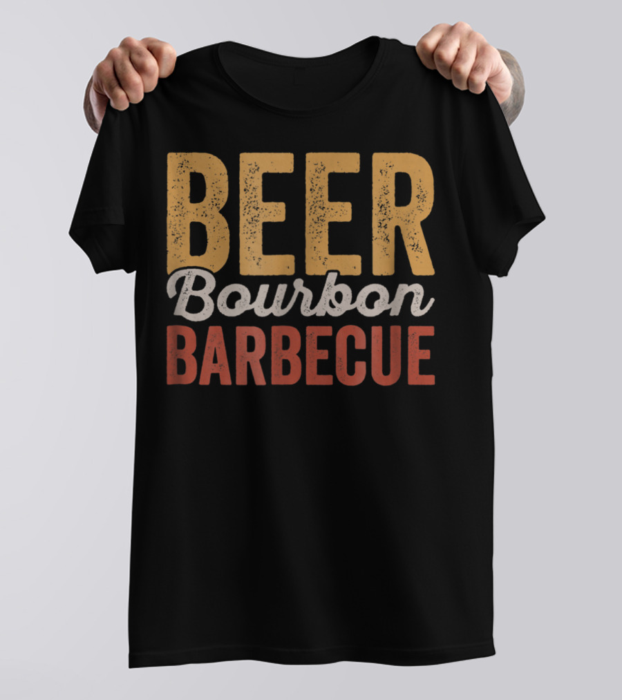 Beer Bourbon Barbecue For Backyard Grilling Dad33 T-Shirt