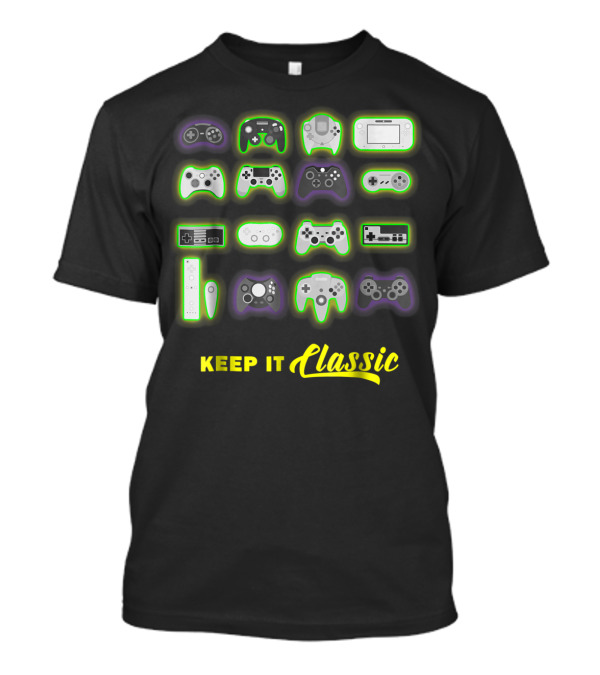 Keep It Classic Video Game Controllers For Old School Dad86 T-Shirt
