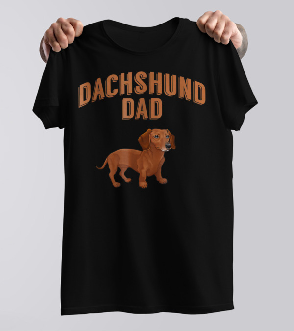 Dachshund Dad Dog Lovers20 Brown Sausage Dog T-Shirt