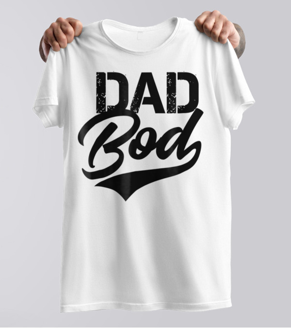 Dad Bod Classic Retro Swoosh Font T-Shirt