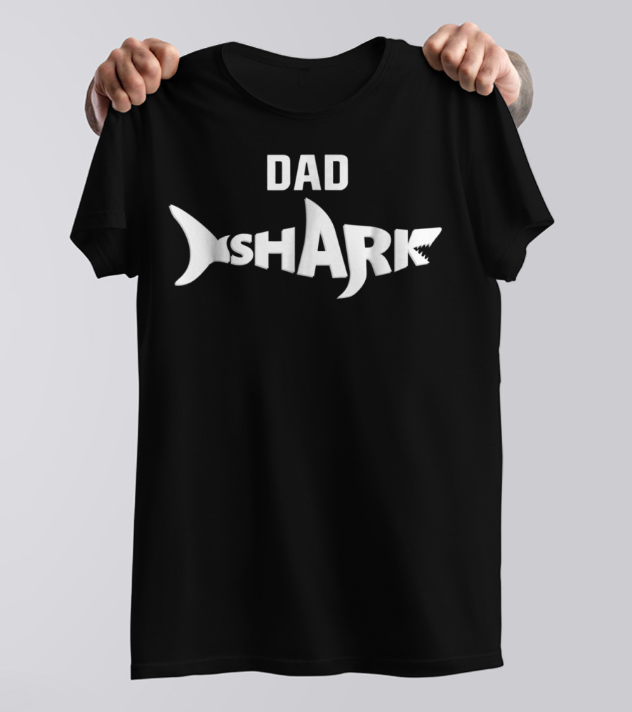 Dad Shark Ideas Matching Family S13 Shark Text T-Shirt