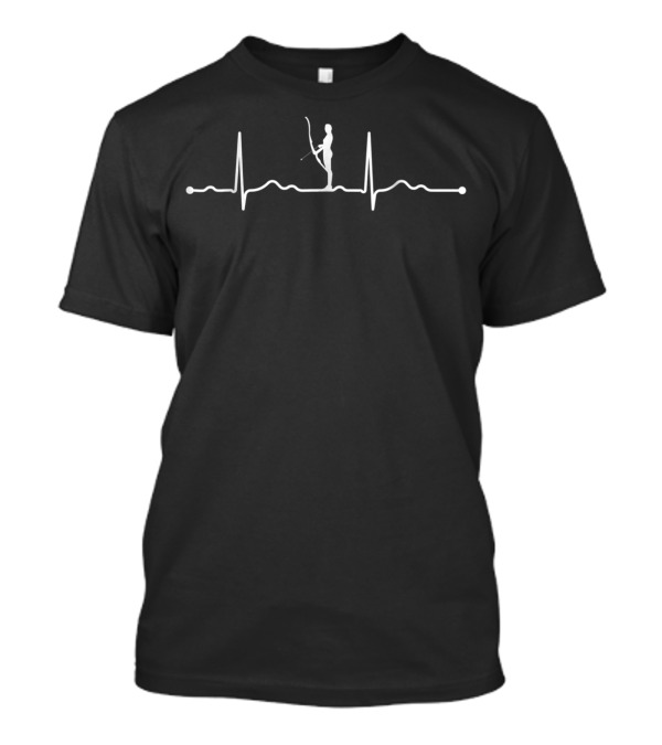 Archery Heartbeat Funny Bowman Archer Mom Dad T-Shirt