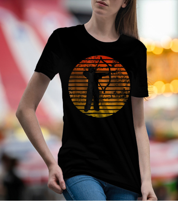 Bowman With Bow And Arrow In Sunset T-Shirt