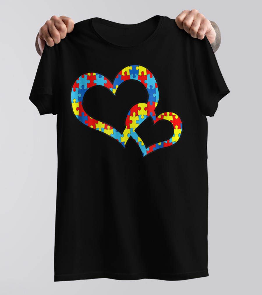 Autism Awareness Puzzle Heart Family Connection T-Shirt