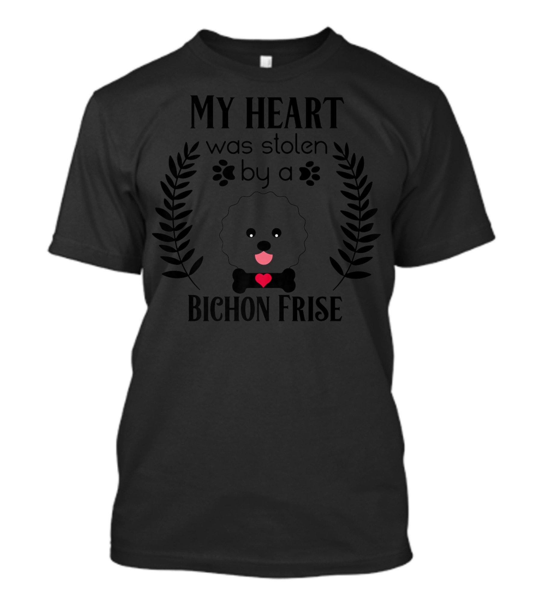 My Heart Was Stolen By A Bichon Frise Puppy Lover Dog Dad Canine Puppies T-Shirt