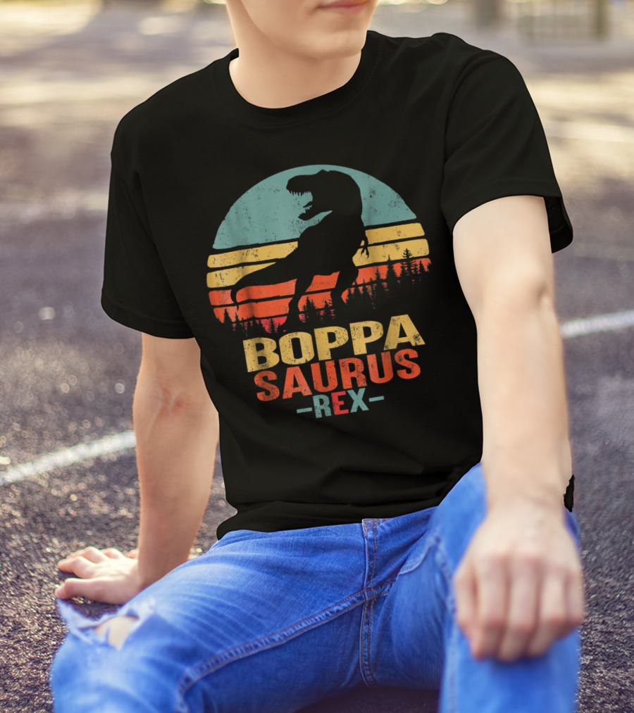 Boppasaurus Rex Dinosaur Dad87 Men Boppasaurus T-Shirt