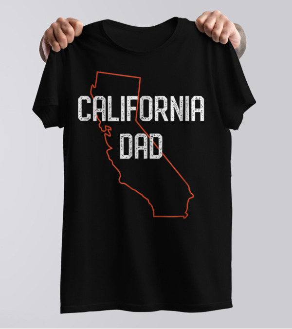 California Dad Map Outline T-Shirt