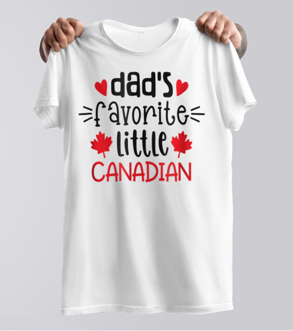 Dad's Favorite Little Canadian Boys Kids Canada Day T-Shirt