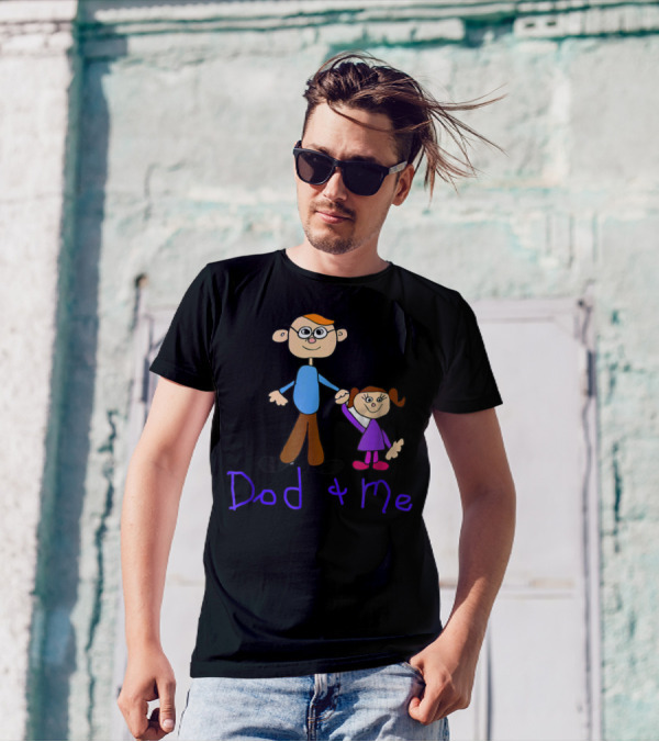 Dad And Me Father Daughter Cartoon Style Happy T-Shirt