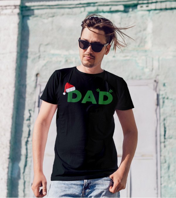 Dad Christmas Family Matching Santa Hat Reindeer Antlers T-Shirt