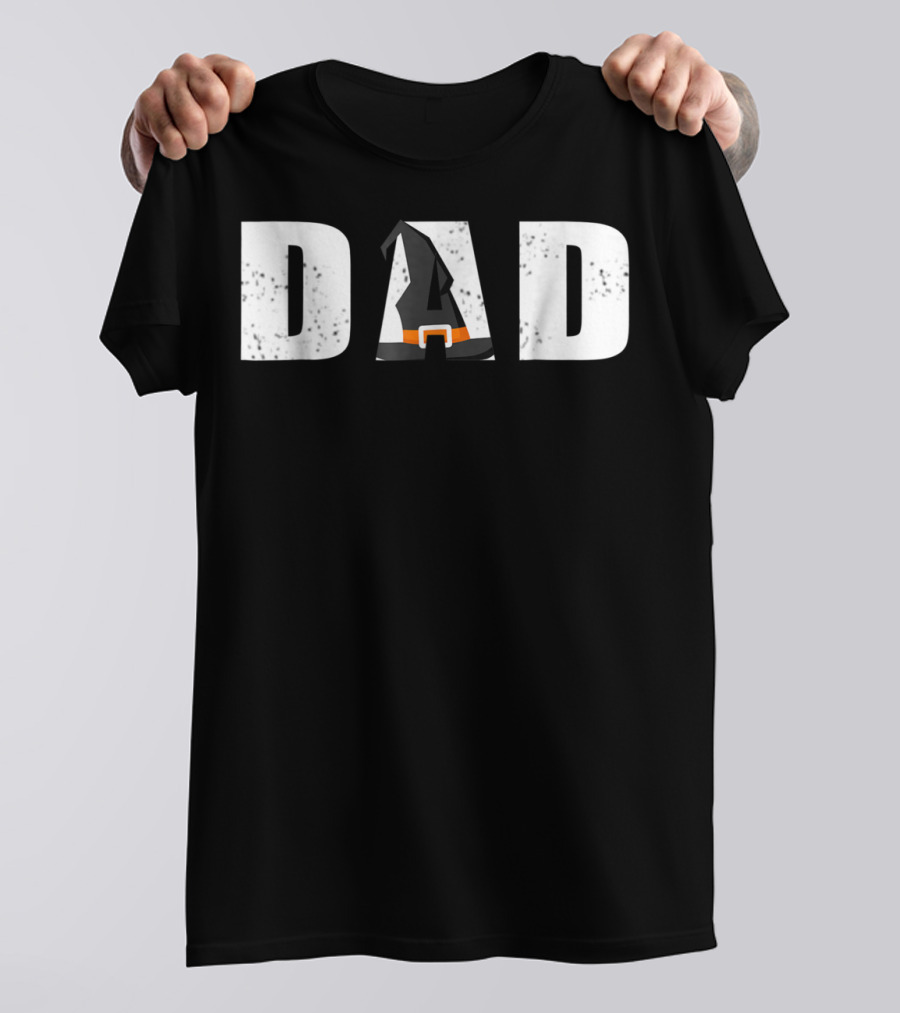 Dad Halloween Witch Hat Family T-Shirt