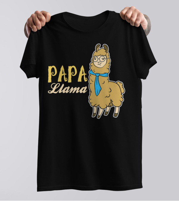 Papa Llama Cool Funny Dad Lover T-Shirt