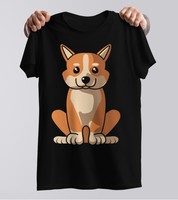 Corgi Sitting Waiting For Holidays 34 Cute Dog T-Shirt