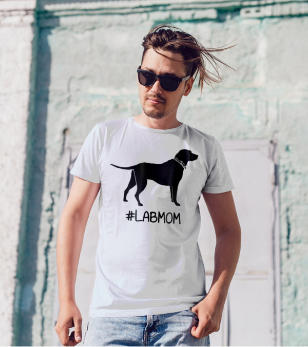 LABMOM Hashtag Lab Mom Labrador T-Shirt