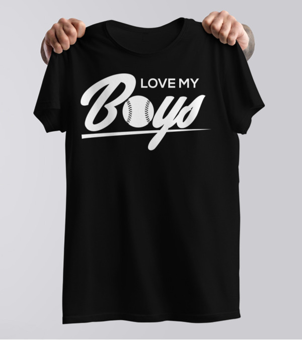 Father Mother Love My Boys Baseball Softball T-Shirt