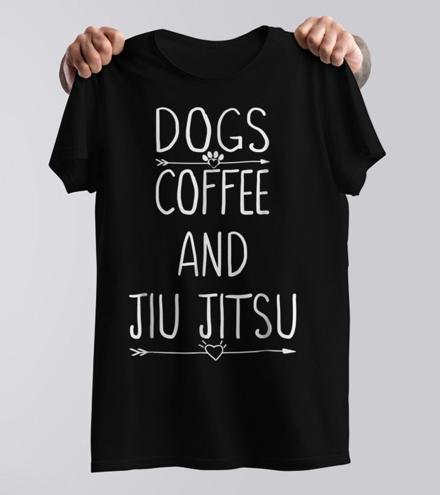 Dogs Coffee And Jiu Jitsu Mom Matching Mother Dog Mommy T-Shirt