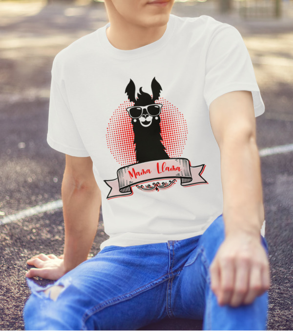 Mama Llama Cool Mom Mother Grandma Auntie81 Fun Llama Wearing Sunglasses T-Shirt