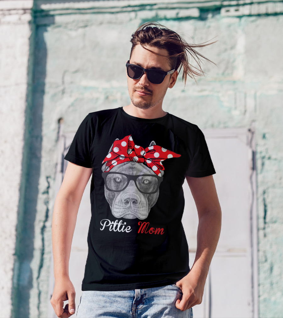 Pittie Mom Pitbull Dog Lovers Mothers Day T-Shirt