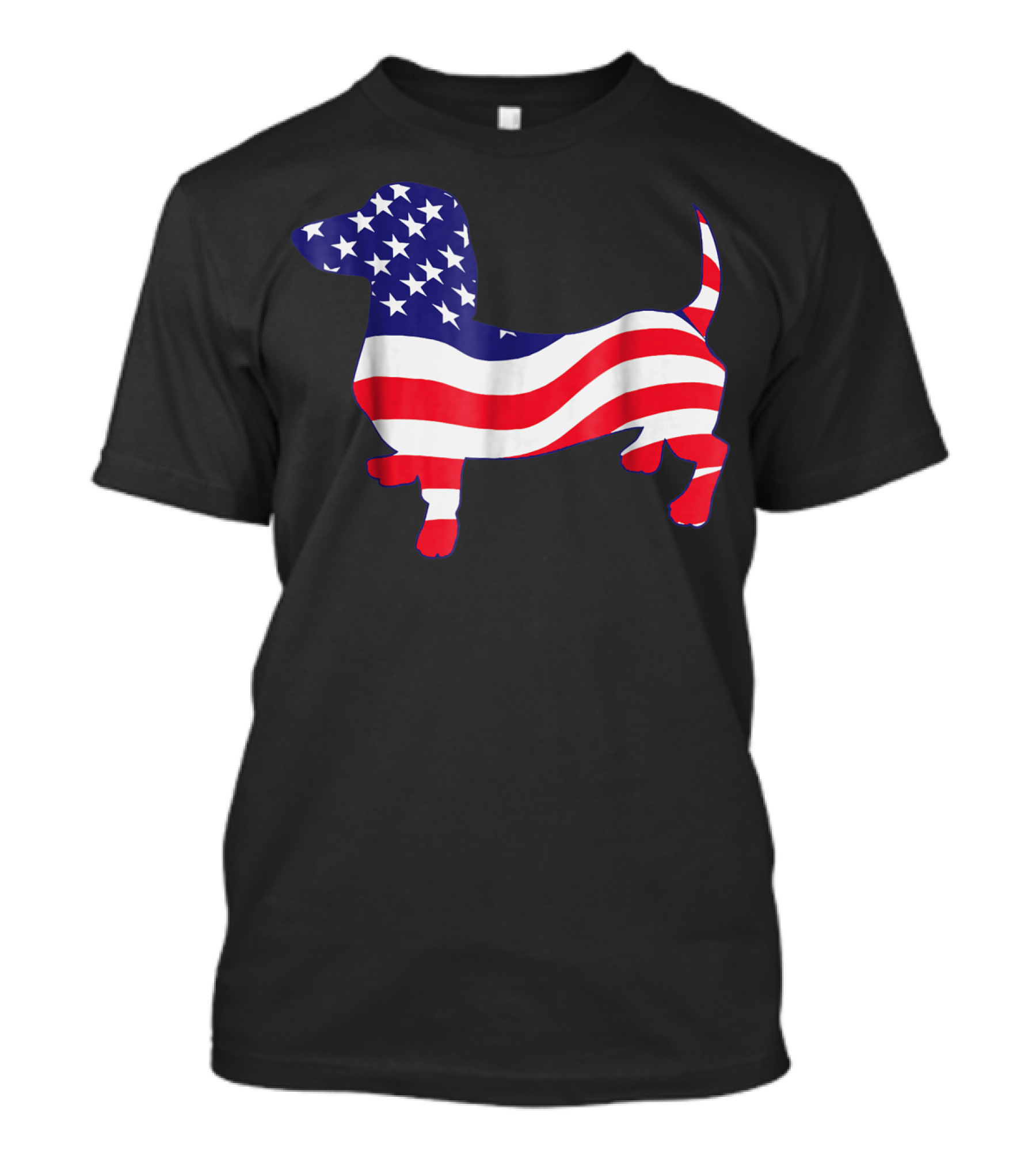 Patriotic American Dachshund Mom Flag 4th Of July USA T-Shirt