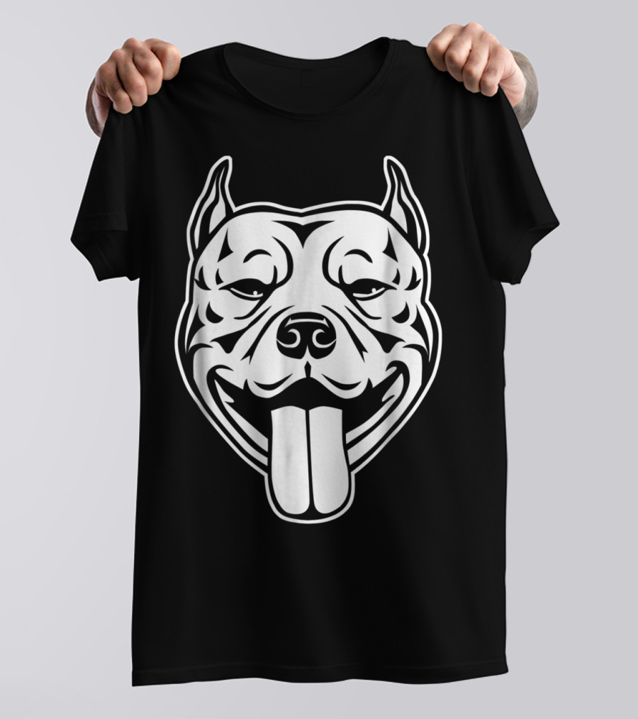 Pitbull Terrier Head For Pittie Moms Dads Kids43 T-Shirt