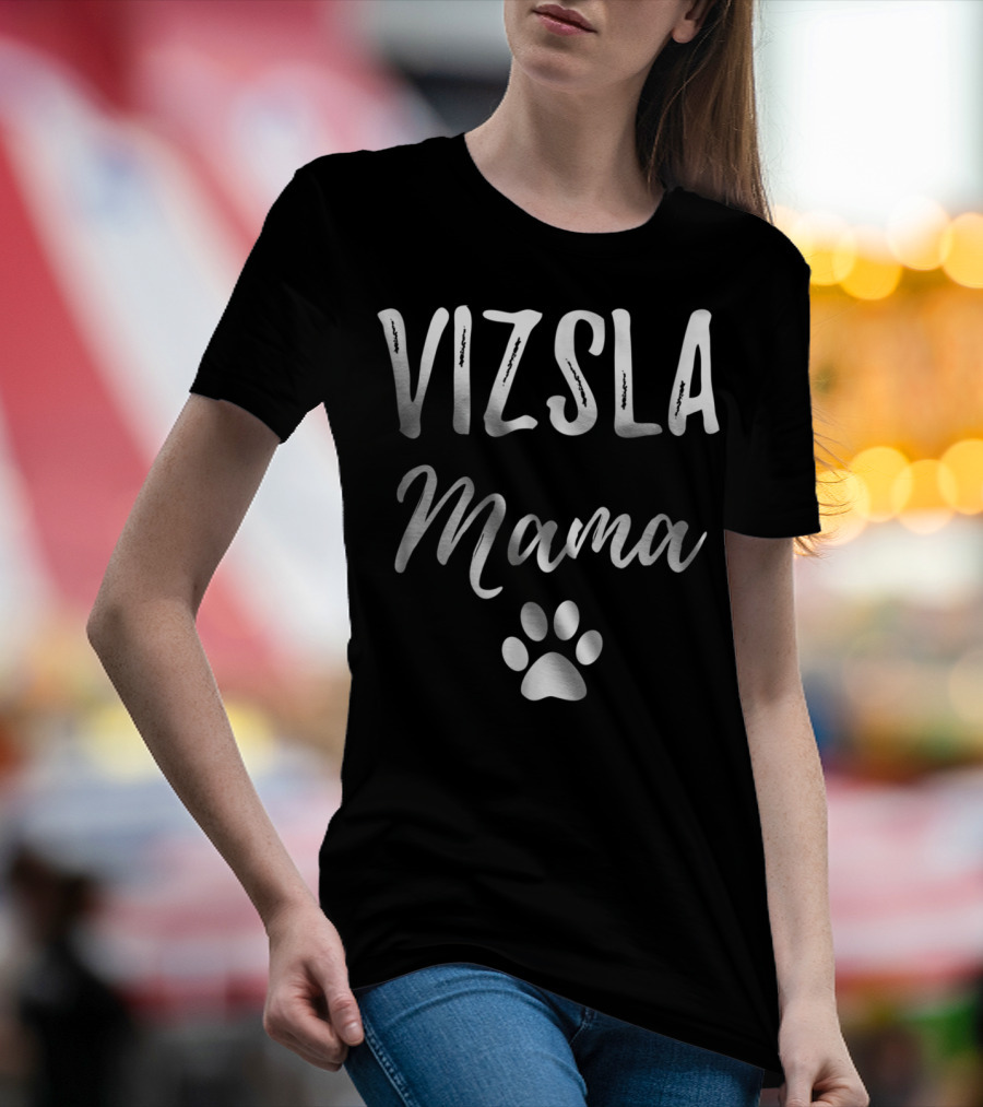 Vizsla Mama Paw Print T-Shirt