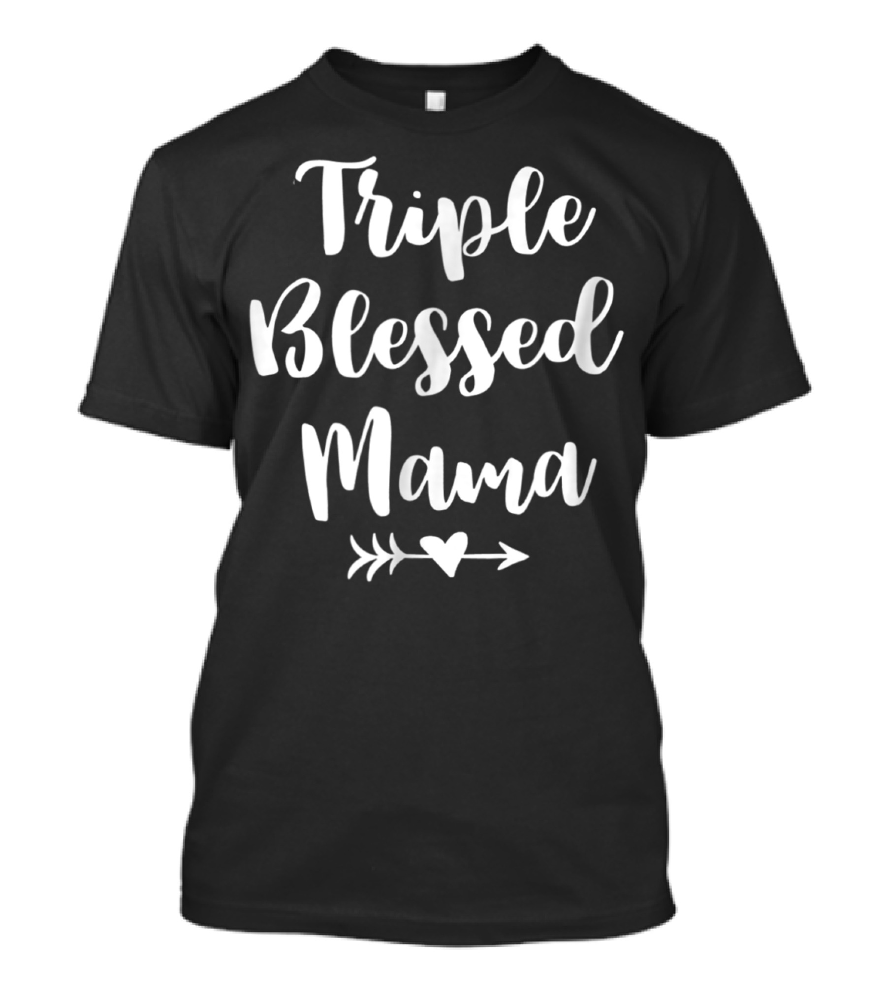 Triple Blessed Mama Arrow Heart T-Shirt