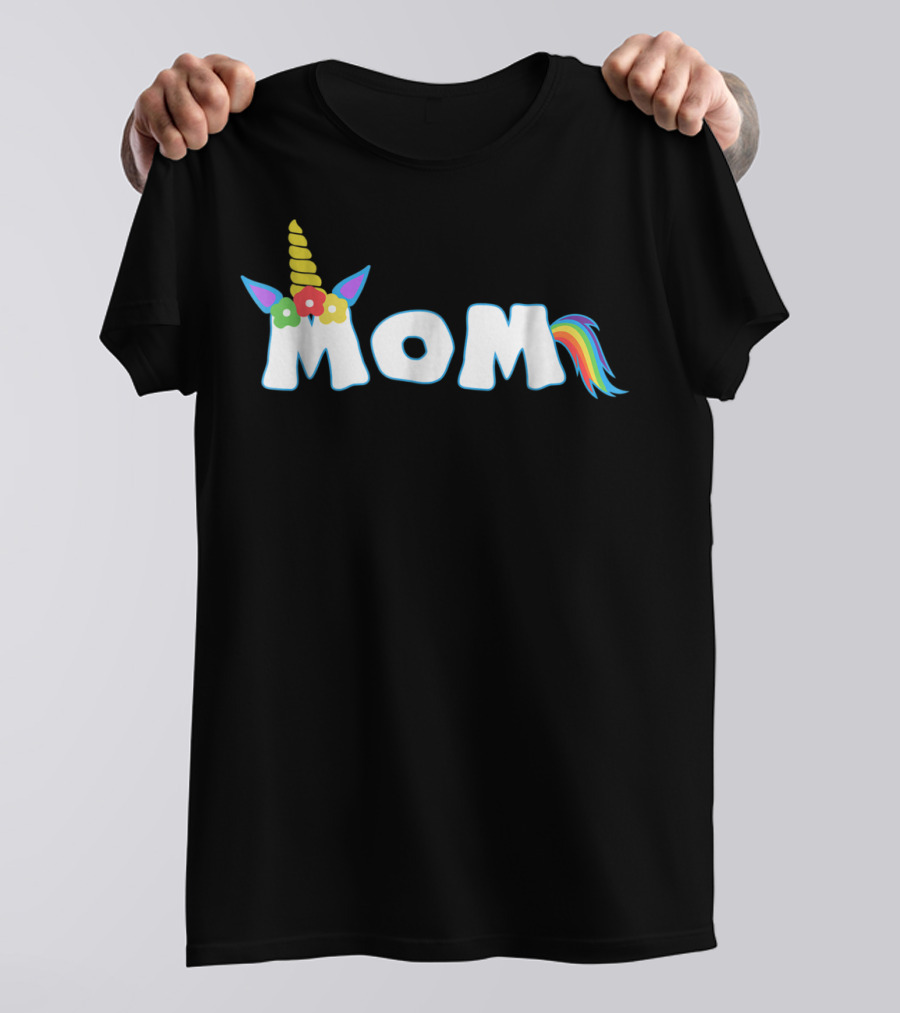Unicorn Mom Colorful Birthday T-Shirt