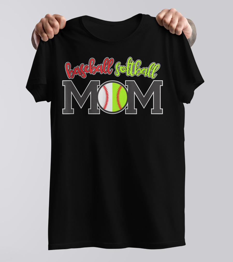 Baseball Softball Mom Funny Fan Game Sports Ball Dad T-Shirt