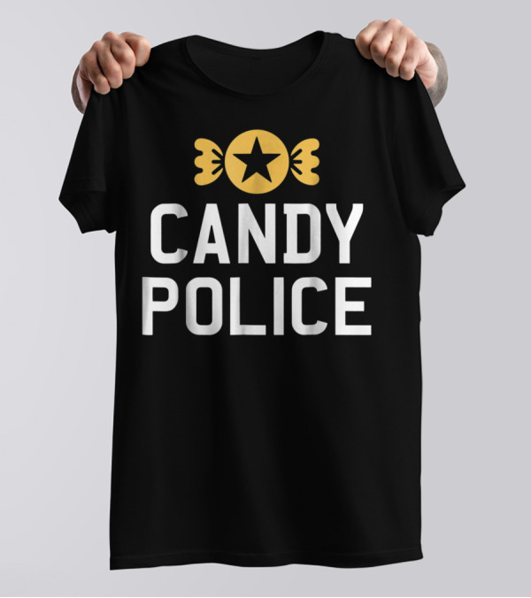 Candy Police Star Badge Halloween Funny T-Shirt