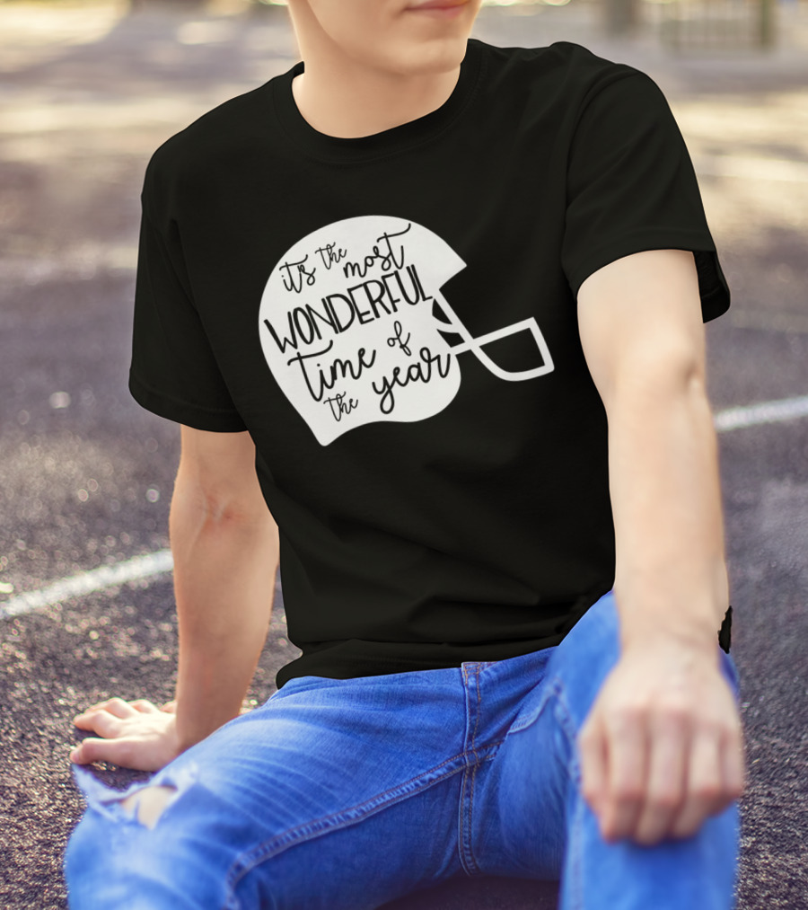 It's The Most Wonderful Time Of The Year Football Helmet Mom Mama Fan4 T-Shirt
