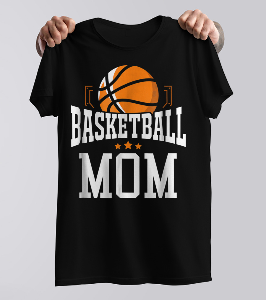 Basketball Mom Stars Hoop Sport T-Shirt