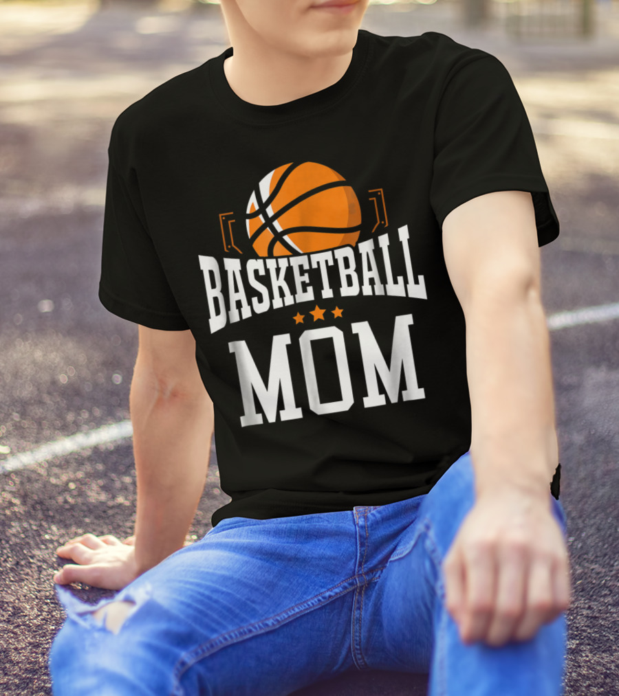 Basketball Mom Stars Hoop Sport T-Shirt