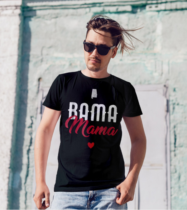 Bama Mama Best Alabama Mom Native Heart T-Shirt