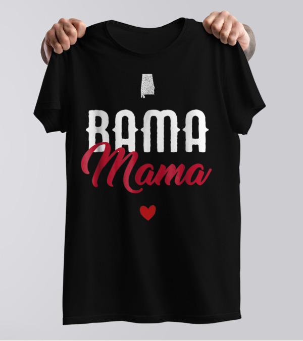 Bama Mama Best Alabama Mom Native Heart T-Shirt