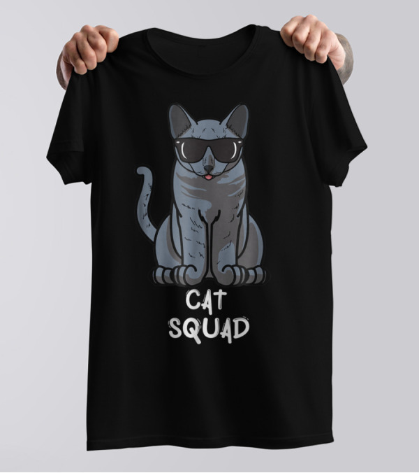 Cat Squad Blue Squad Cat Mom Lover T-Shirt