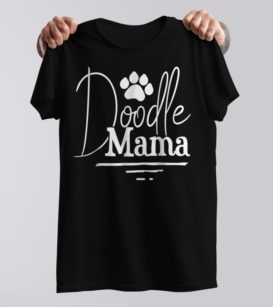 Doodle Mama Cute GoldenDoodle Labradoodle Paw Prints T-Shirt