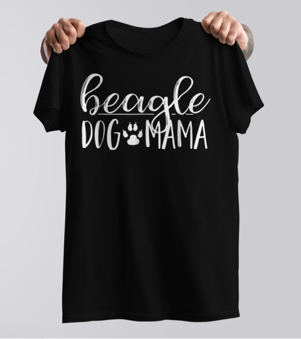 Beagle Dog Mama Pet Mom Apparel96 Paw Prints T-Shirt