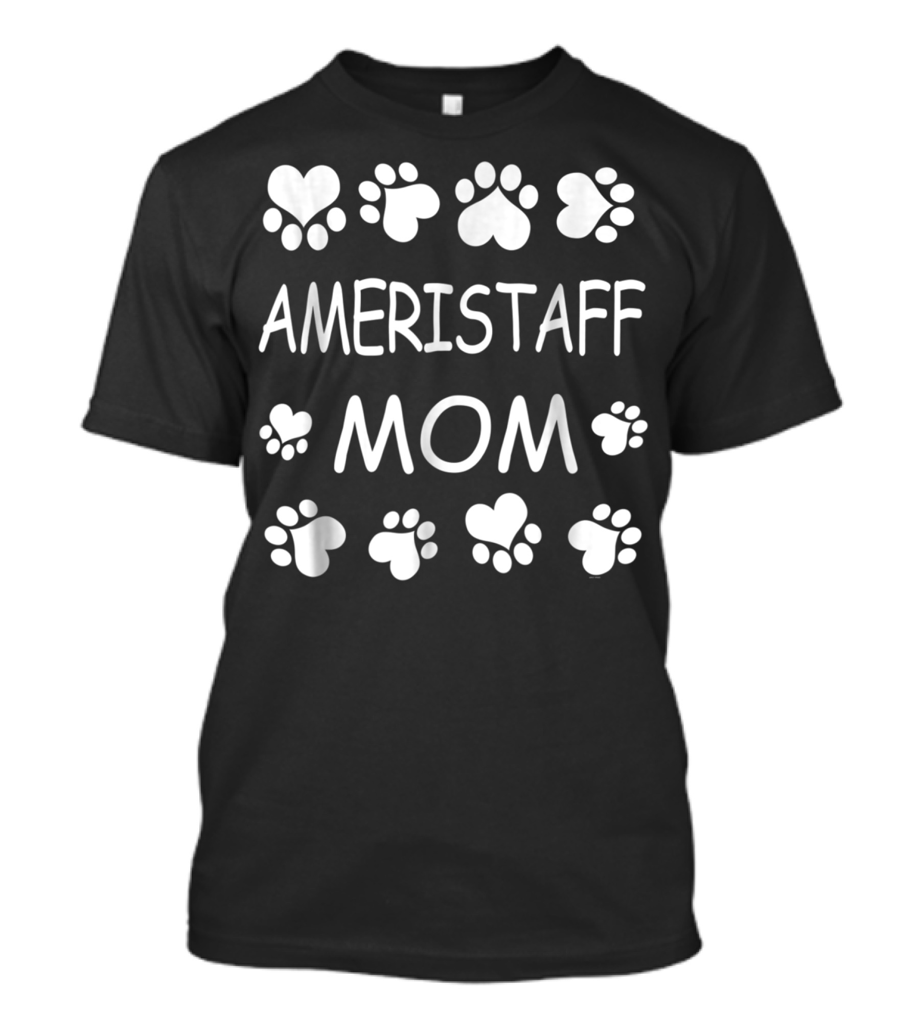 Ameristaff Mom Paw Print Heart Design For Christmas Birthday T-Shirt