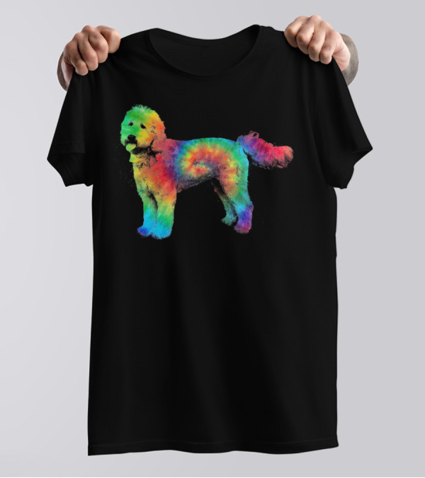 Doodle Tie Dye Rainbow Golden Labradoodle T-Shirt