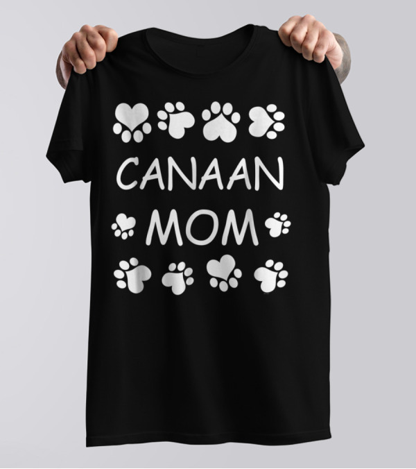 Canaan Dog Mom Paw Print Lover For Christmas Birthday Celebrations T-Shirt