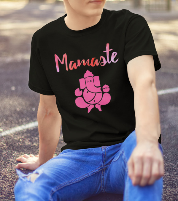 Mamaste Cute Mom Yoga Namaste Ganesh T-Shirt