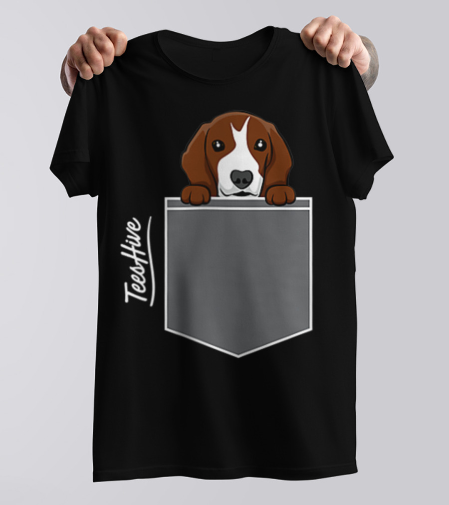 Beagle Pocket Beagle Dog TeesHive Beagle Mom Funny Beagle Lover T-Shirt