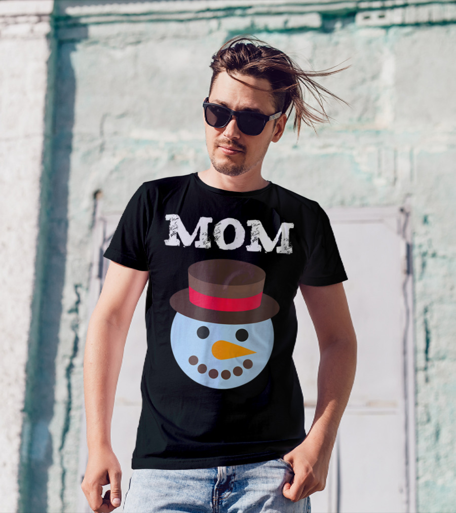 Mom Snowman Fun Family Christmas Matching PJ 30 T-Shirt