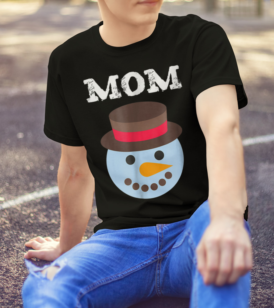 Mom Snowman Fun Family Christmas Matching PJ 30 T-Shirt