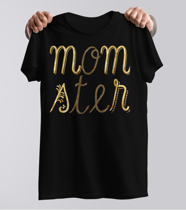 Halloween Momster Decorated Text T-Shirt