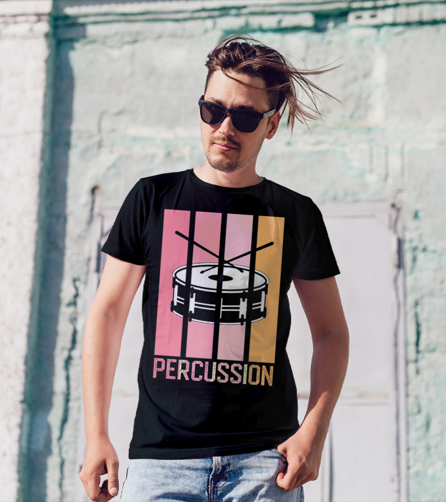Percussion Drum Band Mom Marching Band School T-Shirt