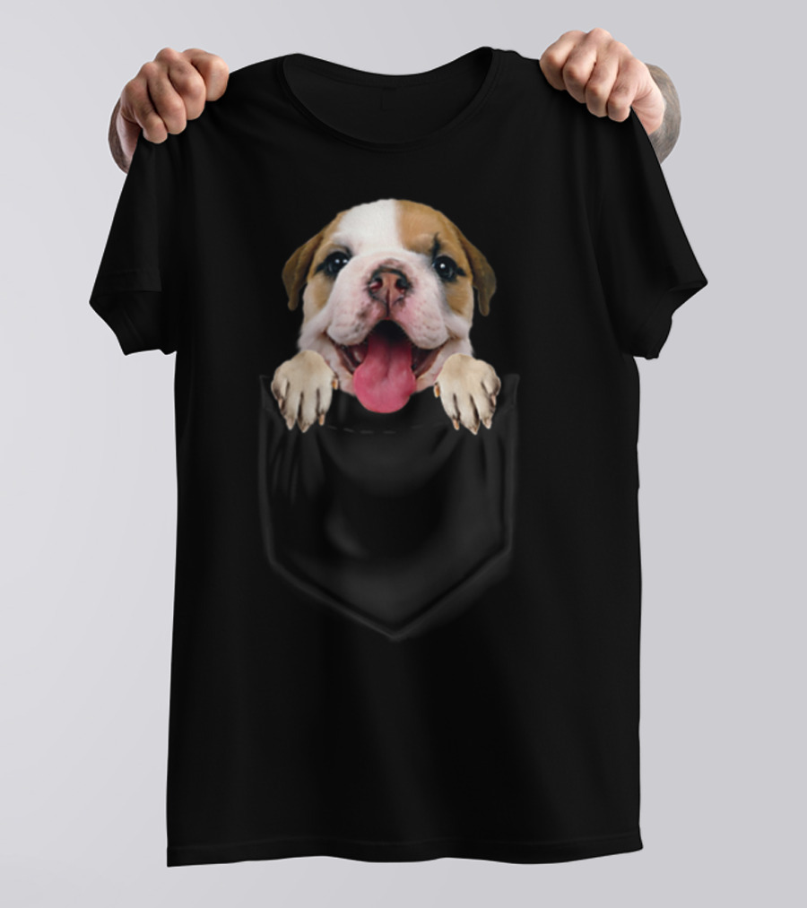 Bulldog In Your Front Pocket Bulldog Mom Loves 75 T-Shirt
