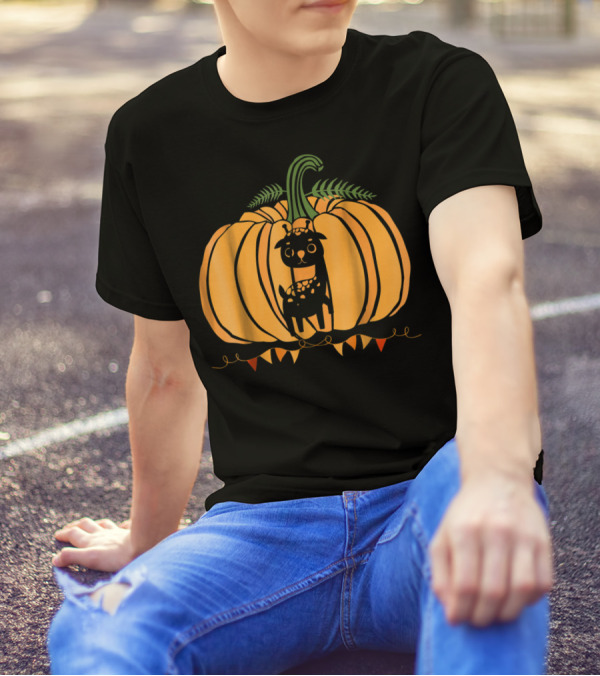 Cool Giraffe Halloween Pumpkin Dad Mom38 Festive Fun T-Shirt