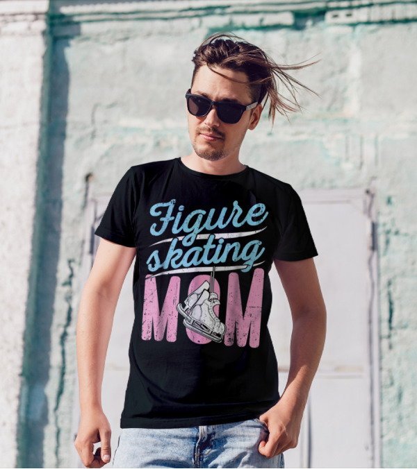 Figure Skating Mom With Ice Skates T-Shirt