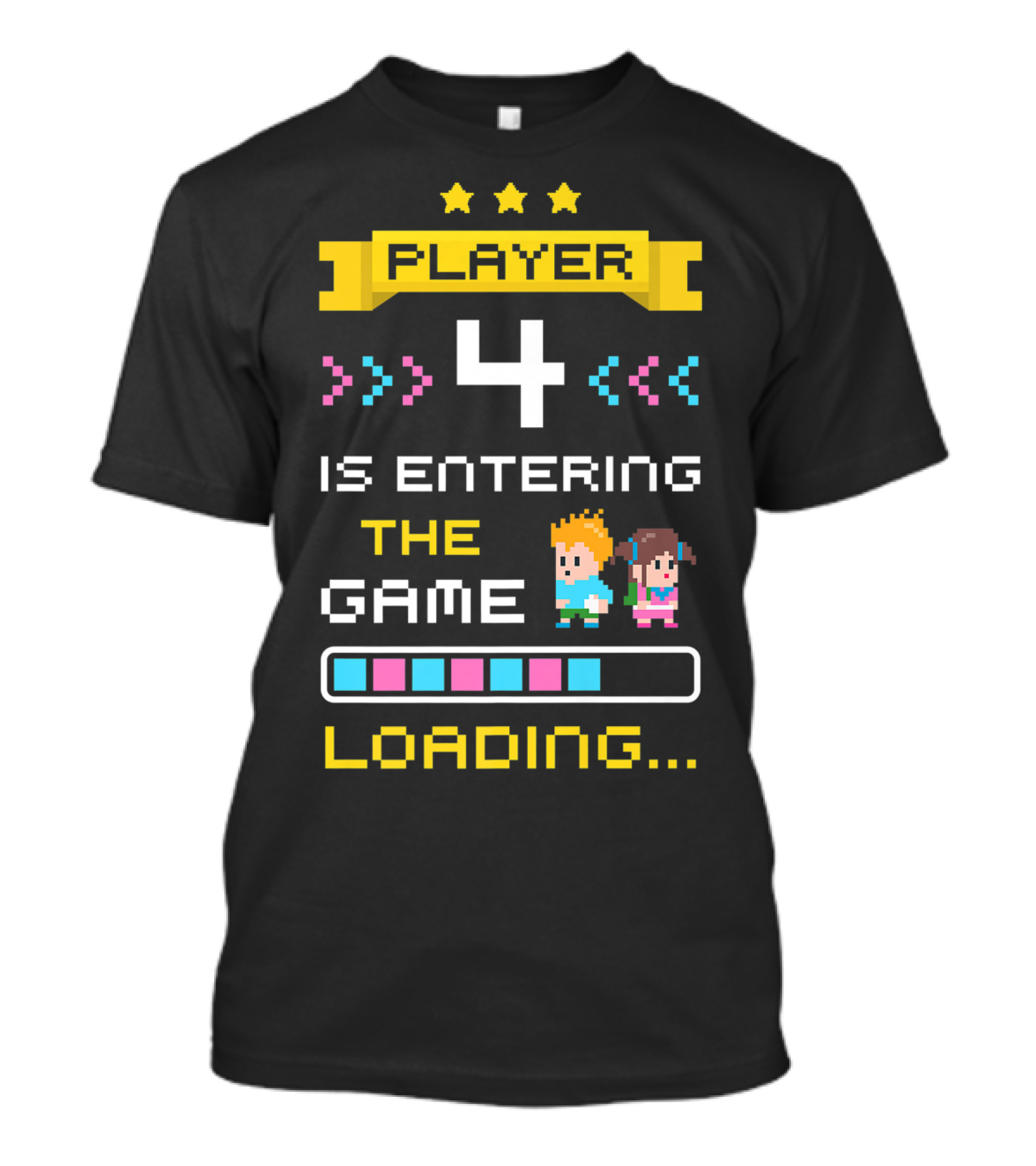 Player 4 Is Entering The Game Loading Gamer Pregnancy Announcement T-Shirt